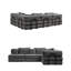 Canapé modulaire surdimensionné surdimensionné - ensemble de canapé de plancher en forme de L de 118,2 po avec 6 coussins, canapé en velours côtelé bricolage pour le salon, aucun assemblage requis (capacité de 300 lb)-729954006