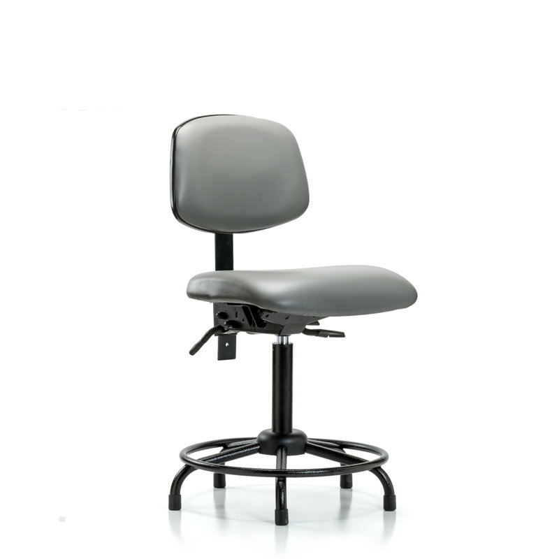Chaise de travail Lashaunda, Non, Gris clair, Patins
