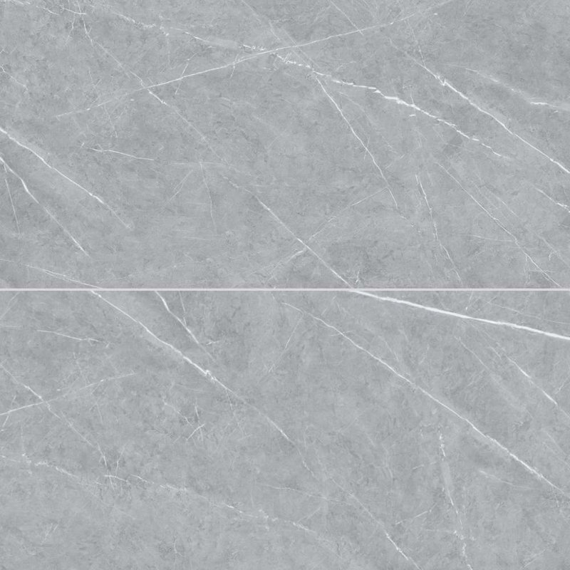 Carreau de porcelaine poli 24 po x 48 po Chaplin, Gris poli