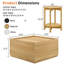 Ensemble de 2 tables basses carrées de rangement et table d'appoint ronde, ensemble de table de salon en bois de style transitionnel avec 2 tiroirs latéraux et table d'appoint ouverte-960403991