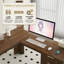 Bureau de direction en L 59 po avec tiroirs de rangement - Poste de travail d'angle transitionnel moderne pour bureau à domicile-1253256172