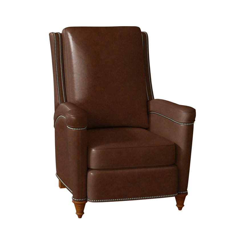 Mayes Recliner, Empyrean Mist Genuine Leather, Gunmetal, New Classiques