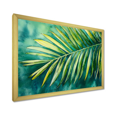 «Green Tropical Safari Palms II», art mural palmier