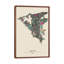 Dakar, Senegal Map by Ayse Deniz Akerman - Floater Frame Gallery-Wrapped Canvas Giclée on Canvas