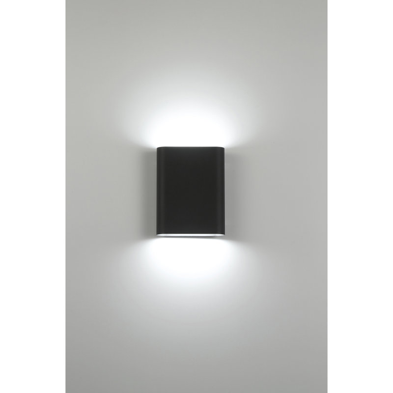 New Britain Flush Mounted Sconce, 8" H x 6.25" W x 2" D, Black