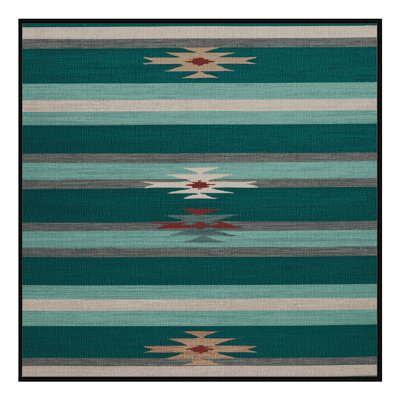  Tapis lavable rayé gris clair émeraude