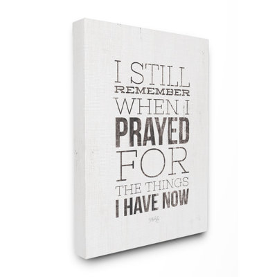 «I Still Rappel When I Prayed», reproduction d'art graphique sur toile