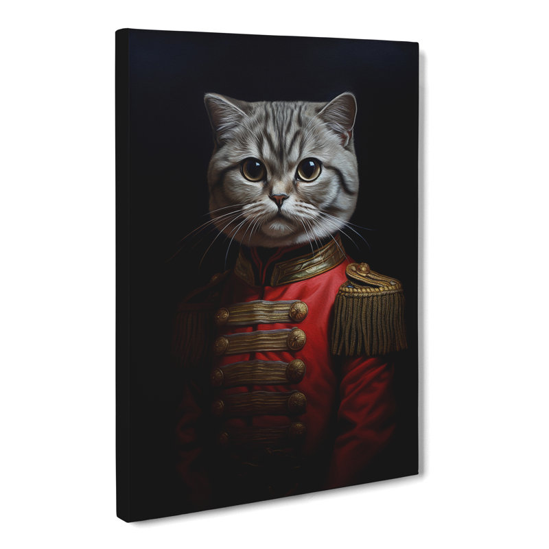 Cat Neo-Plasticism Art No.2 - No Frame Print, 76cm H x 50cm W x 3cm D