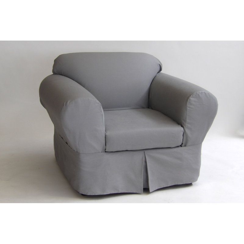 Housse pour fauteuil à coussins carrés / rectangulaires, Gris