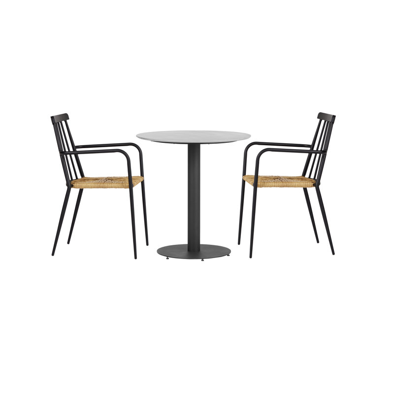 Lokshin 2 - Person Patio Dining Set with Round Table
