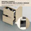 Meuble-lavabo autoportant 24 po avec lavabo, meuble-lavabo avec comptoir en résine de pierre et tiroirs à fermeture en douceur 24 po
