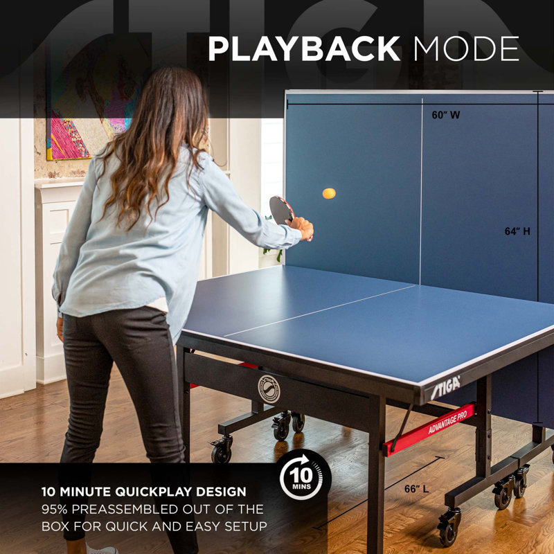 Stiga Advantage Pro Folding Indoor Table Tennis Table with Net