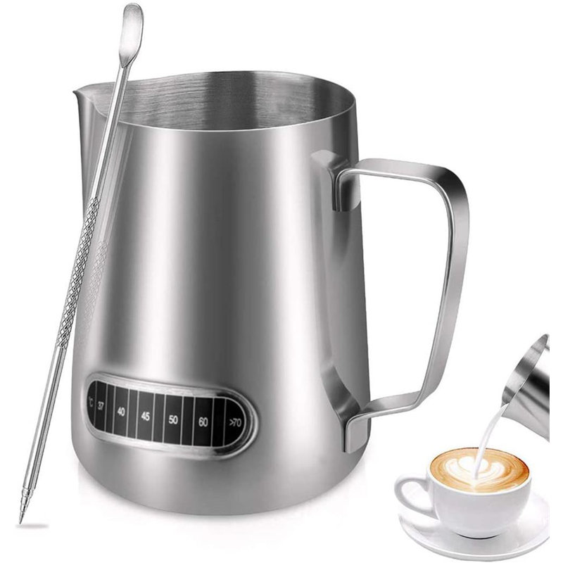 Belfry Kitchen Raisa Stainless Steel Pitcher Milk Frother