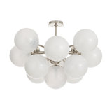 Shine Flush Mount (Natural Brass with Swirl Glass)