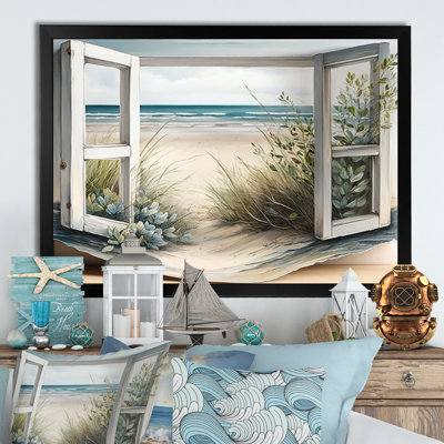 Window to the Beach - Print on Canvas