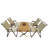 Karinna 4 - Person Wood Patio Dining Set with Rectangular Table