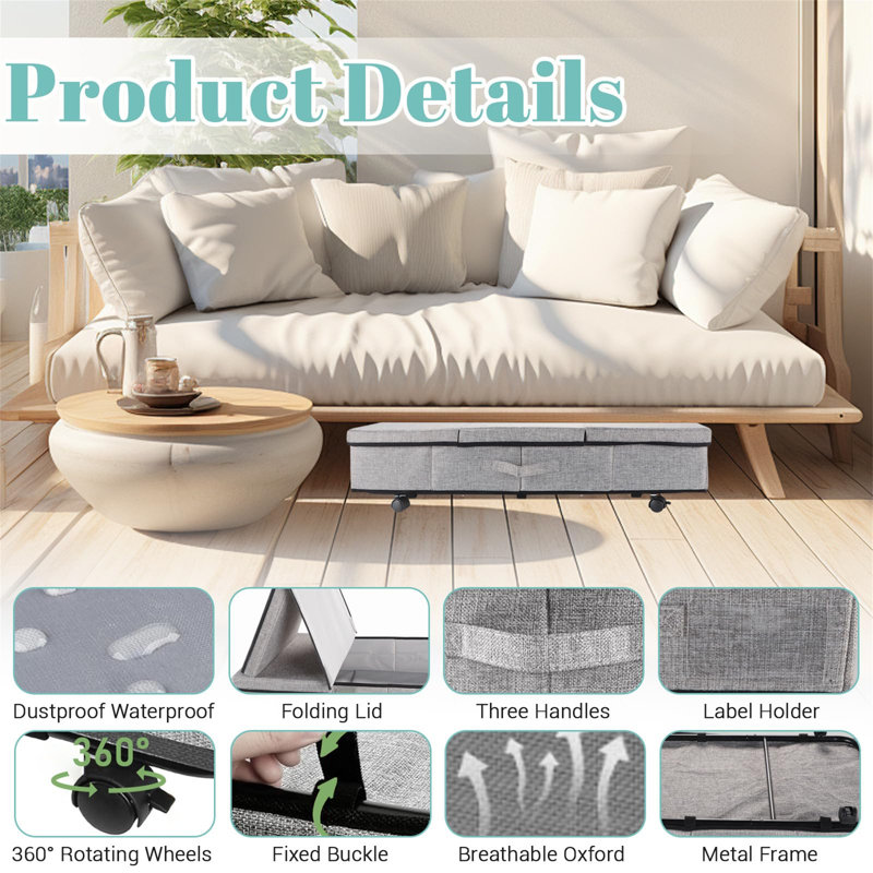 Ebern Designs Fabric Underbed Storage