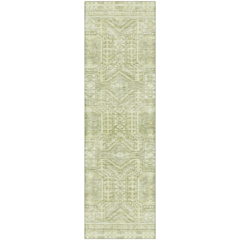 Premium Machine Washable Ashlynn Border Rug, Runner 2'3" x 7'6"