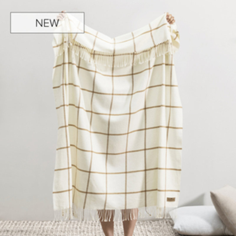 Lexington Plaid Throw, Caramel