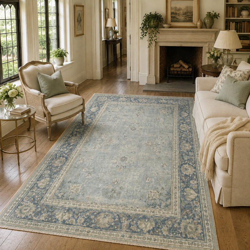 Vintage Look Cotton and Chenille Flatweave Area Rug, 200 x 300 cm