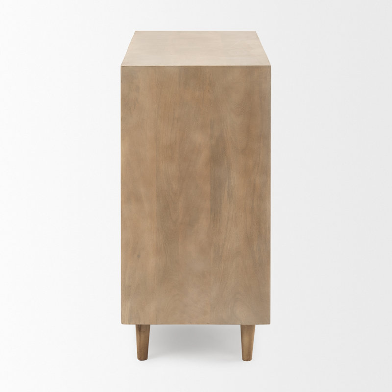 Solid Wood Accent Cabinet, Light Brown