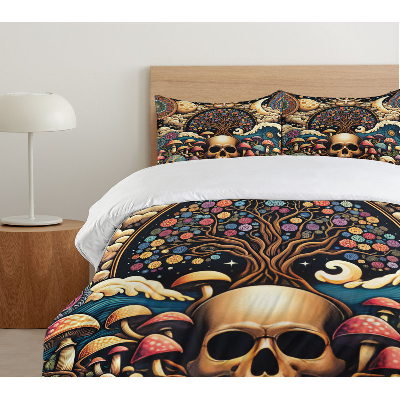 Abstract Fantasy Duvet Cover, King Duvet Cover + 2 Standard Shams