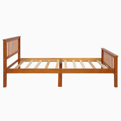 Lit plateforme simple en bois massif