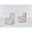 Chaise rembourrée en lin 25,6 po-113798322