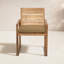 Chaise de patio avec coussin en teck Uvita-95997779