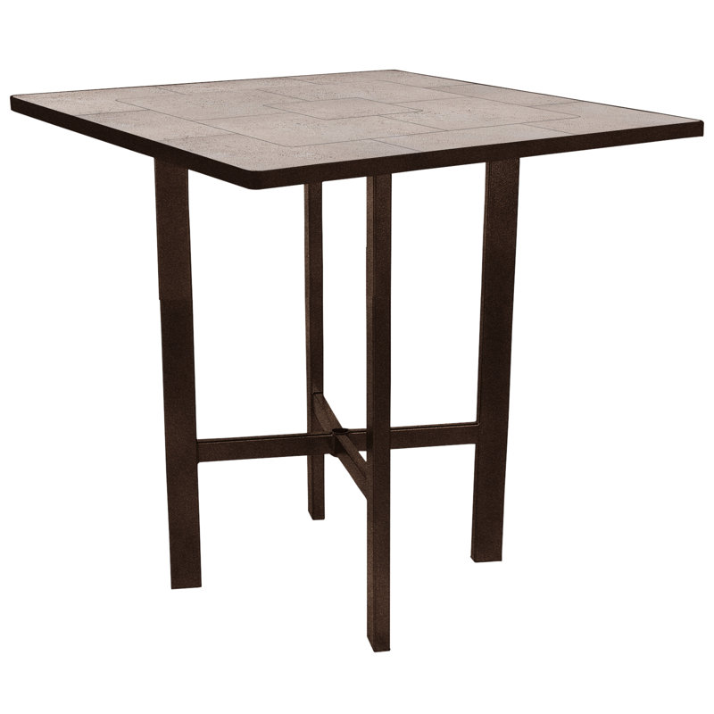 Outdoor Square Bar Table, Copper Creek, Summit Gray