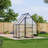Heavy Duty Aluminum Polycarbonate Greenhouse 6x4 FT – Large Walk-in Kit, Double Swing Doors, Roof Vent, Rain Gutter, High Wind Resistant, Quick Setup, Black-124922334