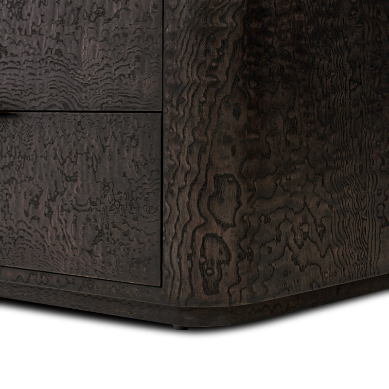 Stenson 3 Drawer Nightstand-Dark Tamo Ash Veneer
