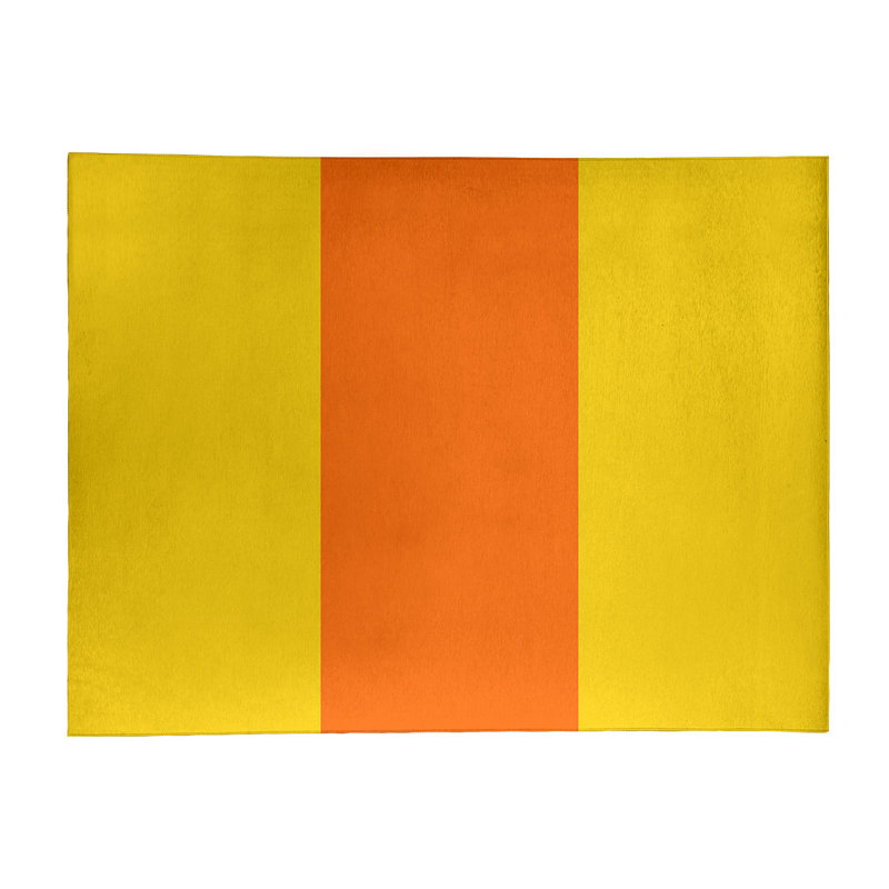 Tapis jaune/orange tissé à plat Miami, Rectangle 9 pi x 12 pi