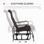 Fauteuil coulissant d'extérieur - Maille à séchage rapide, cadre pour balançoire de patio brun, tissu respirant, balançoire lisse,