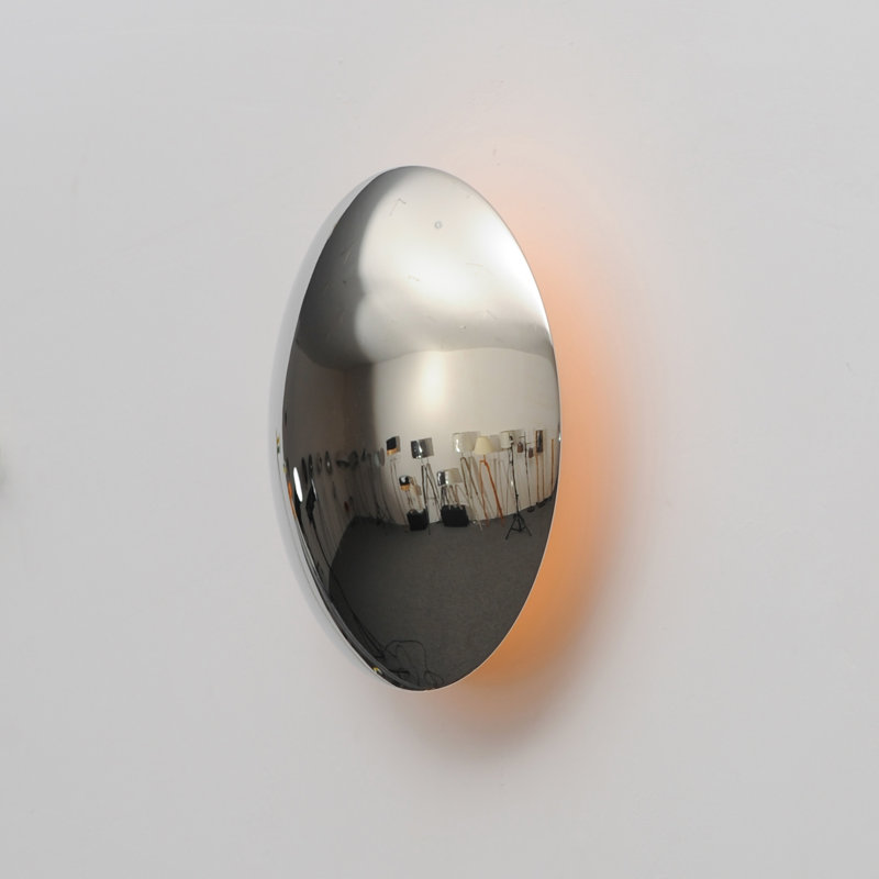 Vesta 1 - Light LED Semi Flush Mount, Polished Chrome, Silver