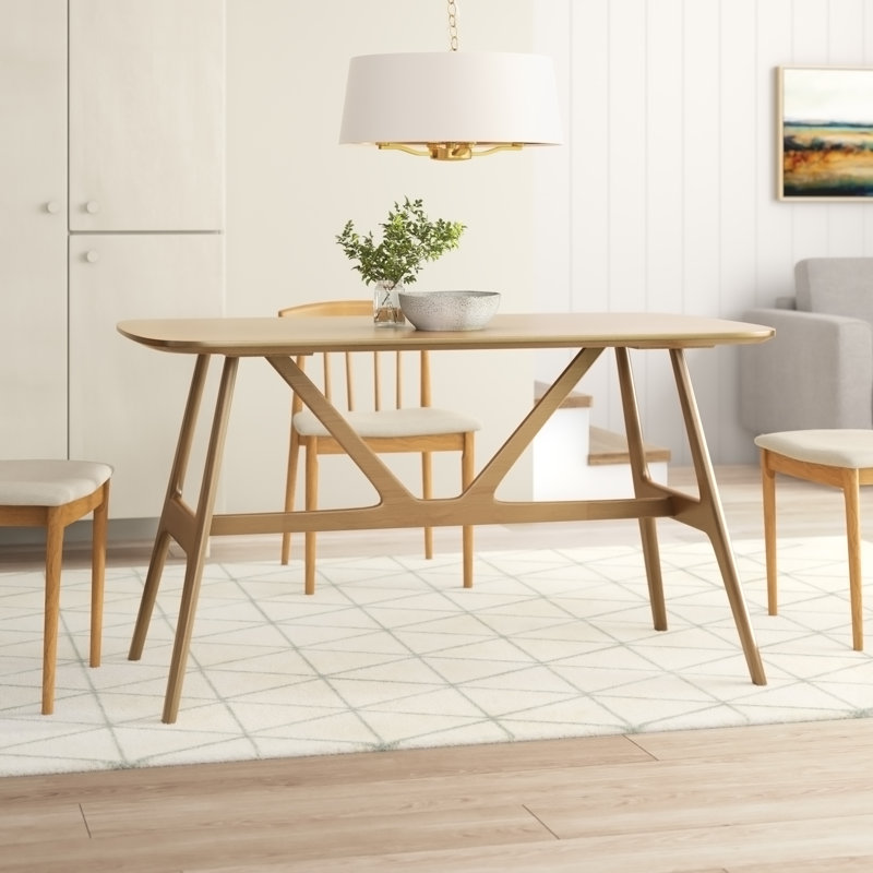 Chantilly Solid Wood Base Dining Table, Oak