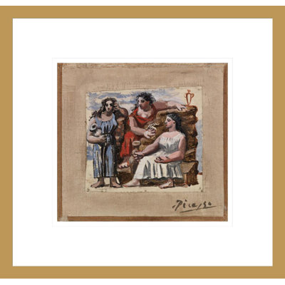 Three Figures by Pablo Picasso -Framed Giclee Print