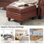 Repose-pieds en cuir véritable Blanchett-427300013