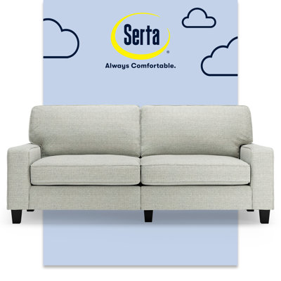 Serta Palisades Track Arm Sofa, Easy Care Fabric, Soft Pillow Back, Pocket Coil Seat Cushions
