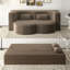 Canapé-lit moderne avec 2 coussins, canapé-lit en velours côtelé moelleux convertible, matelas pliant de 15 po pour le salon, lit d'invité, sans assemblage requis, café-387819166