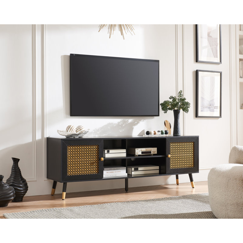 Meuble télé pour téléviseur de 70 po ou moins, Noir