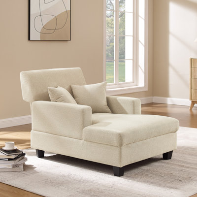Monroeville 37" W Upholstered Chaise Lounge