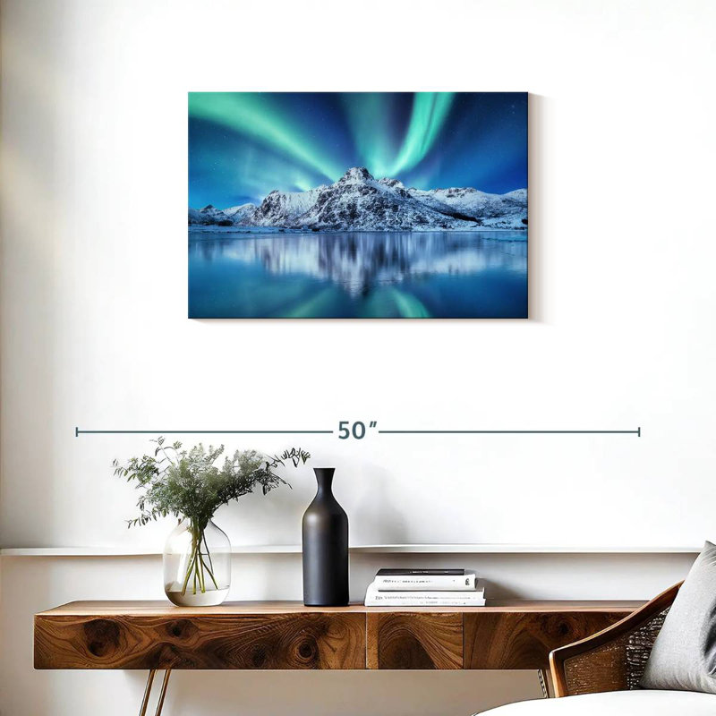 Aurores boréales d'Alvord Wintry Lofoten, H 20 po x l 30 po