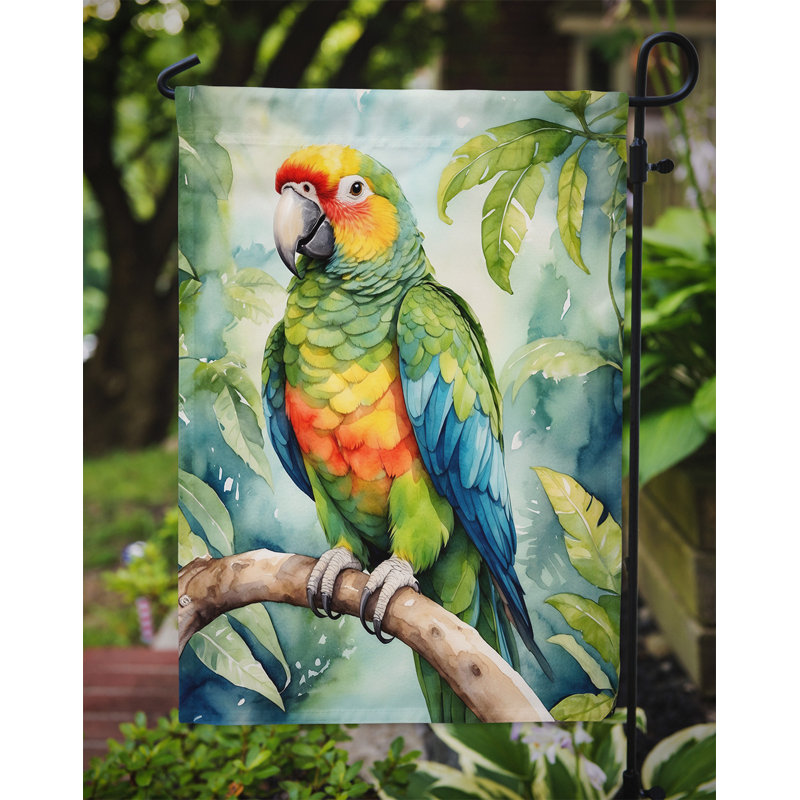 Drapeau de jardin, Multicolore perroquet Amazon