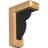 4"W x 18"D x 20"H Versailles Craftsman Ironcrest Rough Sawn Bracket, Western Red Cedar (2"W x 10"D x 12"H Iron Bracket)-108926302-108926300