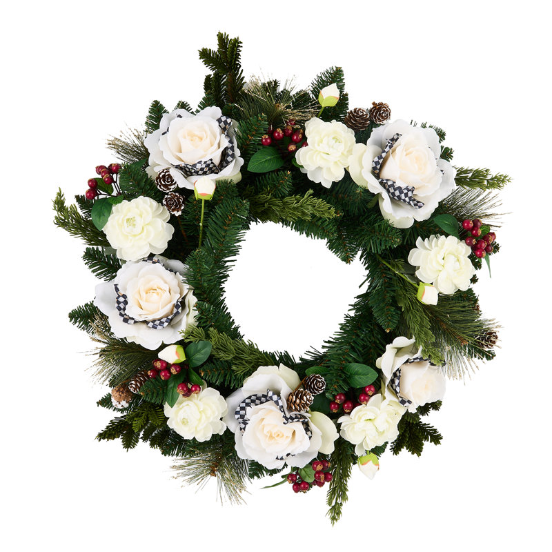 Courtly Winter Floral 26" Wreath