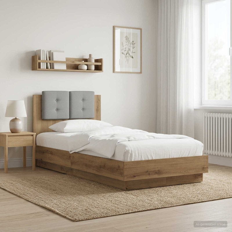 Bed Frame, Artisan Oak