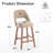 Mid-Century Modern Armless Upholstered Counter Stool-1760559299