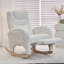 Nursery Rocking Chair With Adjustable Footrest-1166235332