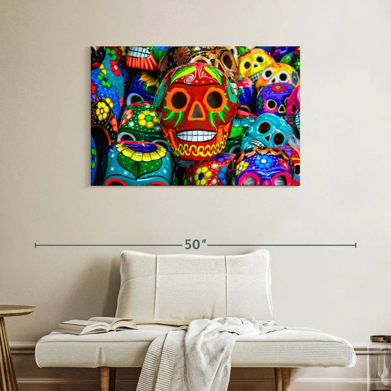 Calavera peint, H 26 po x l 39 po